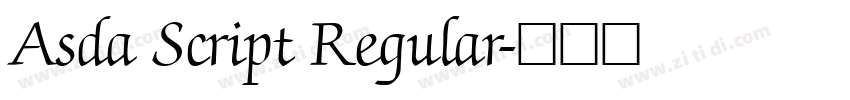 Asda Script Regular字体转换